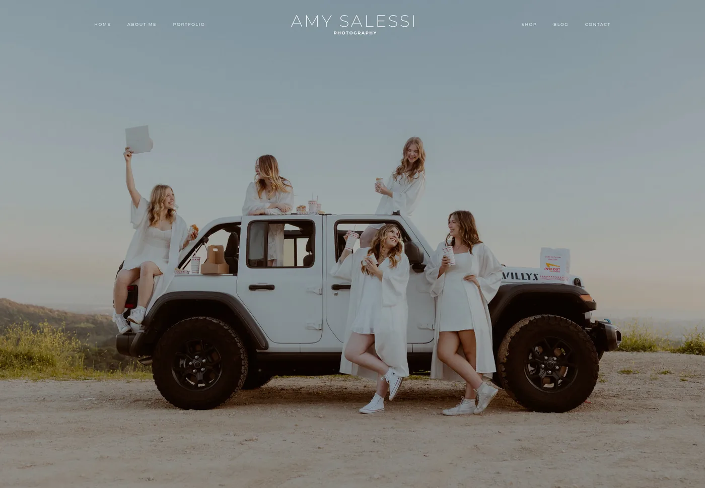 Amy Salessi Photography website homepage